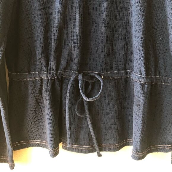 Anthropologie Current Air Navy Peplum Top - Picture 4 of 8